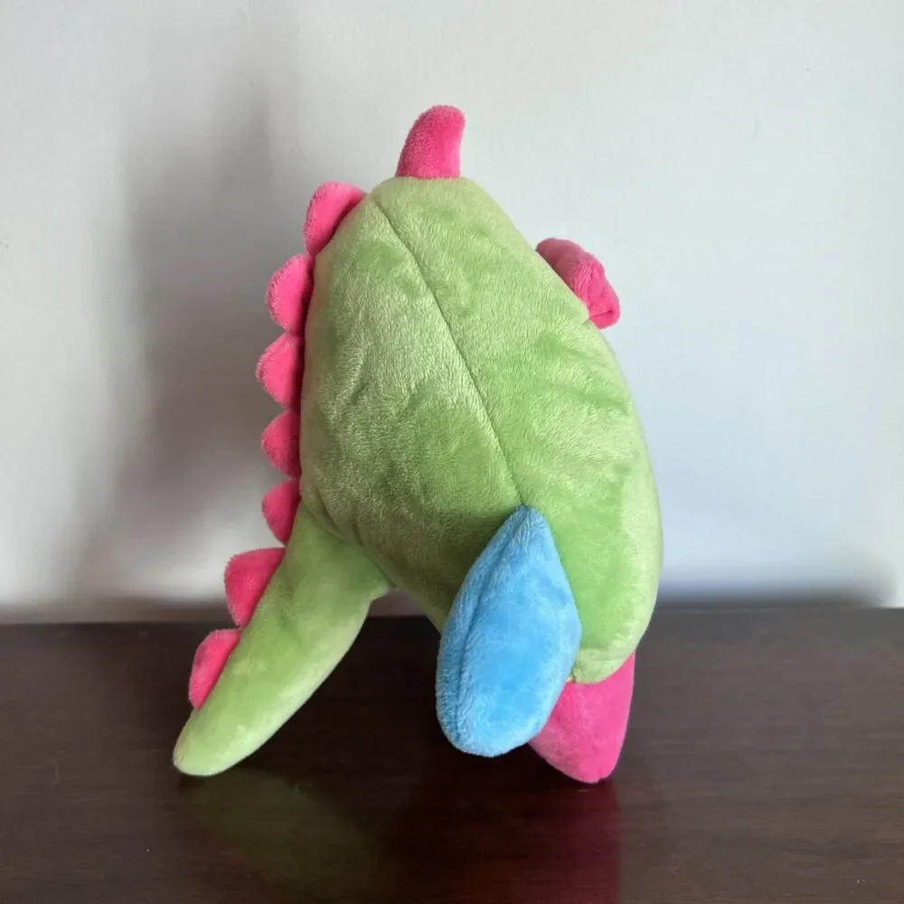 GoDog Grumpy Fat Dino Chew Guard Squeaky Plush Dog Toy